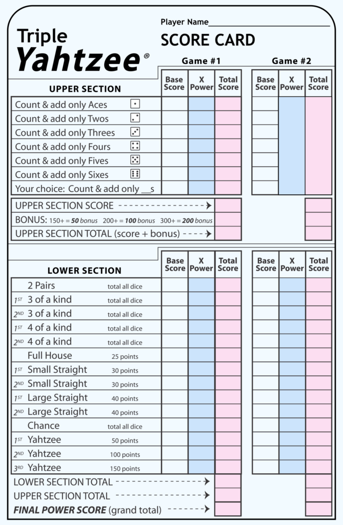 Disney Yahtzee Score Card Yahtzee Score Sheets