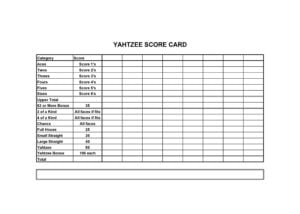 28 Printable Yahtzee Score Sheets Cards 101 FREE TemplateLab