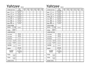 28 Printable Yahtzee Score Sheets Cards 101 FREE TemplateLab