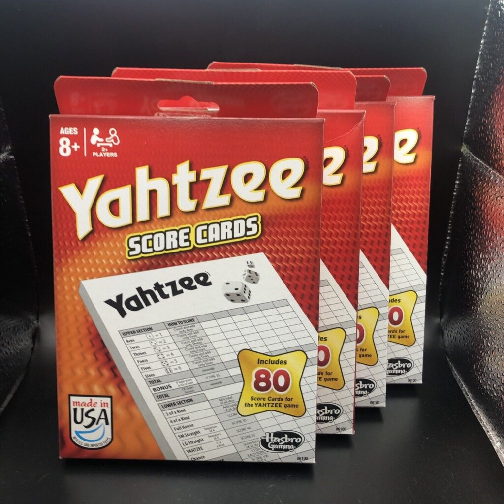 80-sheet Yahtzee Score Cards - 4 Pack
