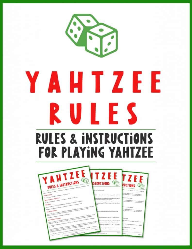 Christmas Yahtzee Rules And Yahtzee Score Cards Tiara Tribe