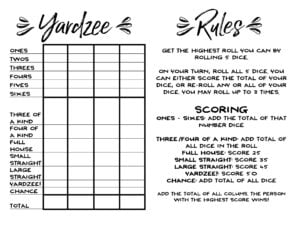 How To Make Giant Yard Dice Free Printable Yardzee Our Handcrafted Life
