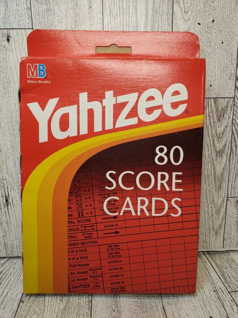 New Vintage 1996 Yahtzee 80 Score Cards Parker Brothers Sealed Box EBay