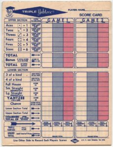 The Yahtzee Score Card Download And Print New Yahtzee Score Sheets