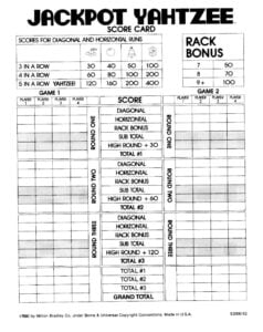 The Yahtzee Score Card Download And Print New Yahtzee Score Sheets