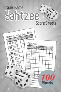 Travel Game Yahtzee Score Sheets Premium Quality Score Book For Yardzee Score Keeping For Dice Game Amazing Board Game Yahtzee Score Sheets Size 6 X 9 For Kids And Adults
