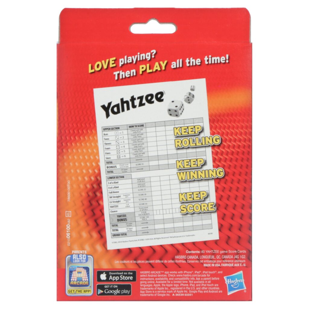 Yahtzee Score Cards Walmart
